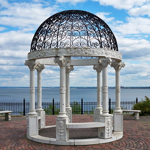 Customized Large Greek Style Outdoor Decoration Natural Marble Gazebo