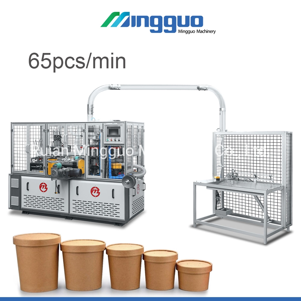 Mg-B600 Automatic High Quality to-Go Take-Away Take-out Takeaway Takeout Salad Soup Noodles PE Coated Kraft Paper Bowl Forming and Making Production Machine