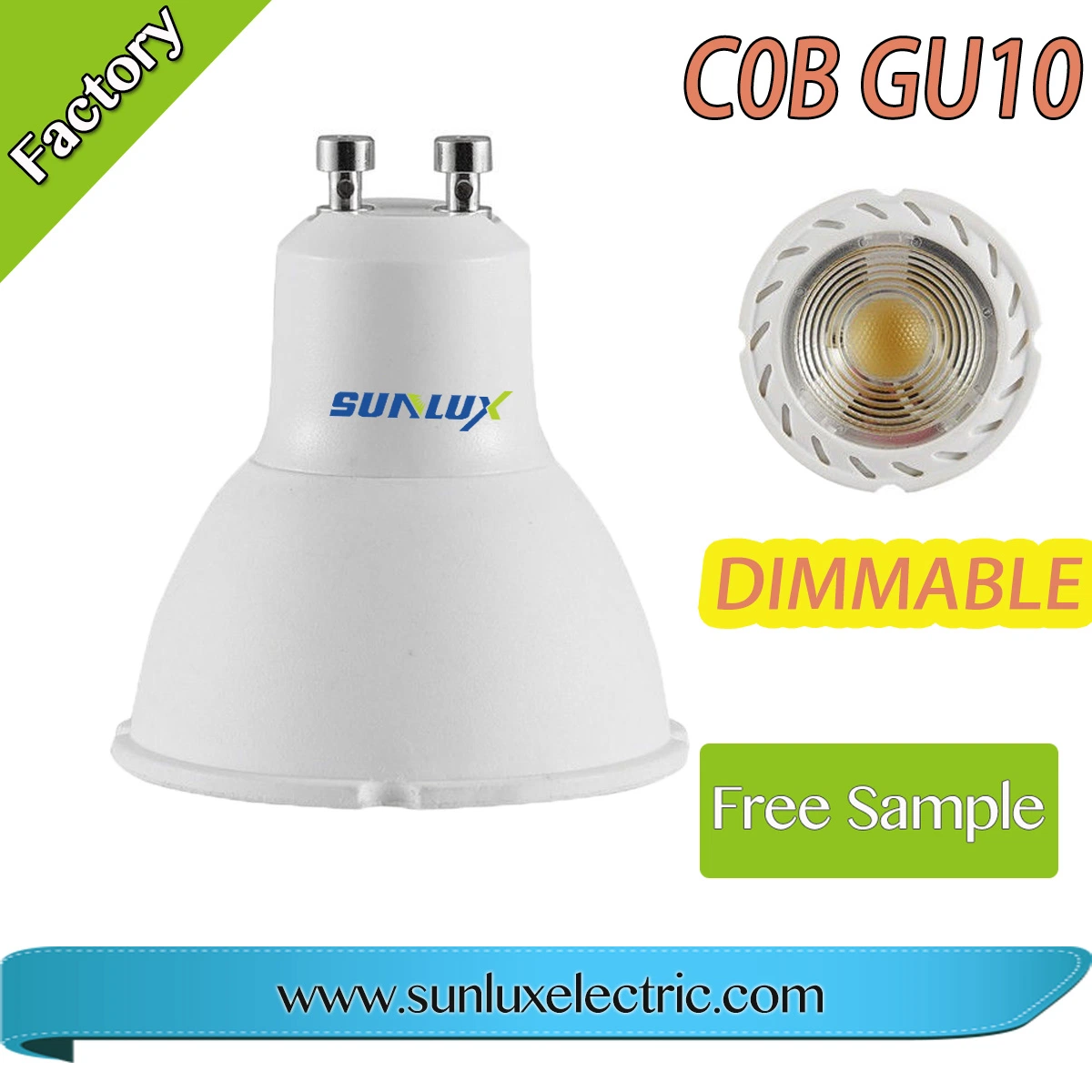 Plastic and Aluminium GU10 3W 5W 6W MR16 SMD LED Spotlight Bulb Decoration Lamp