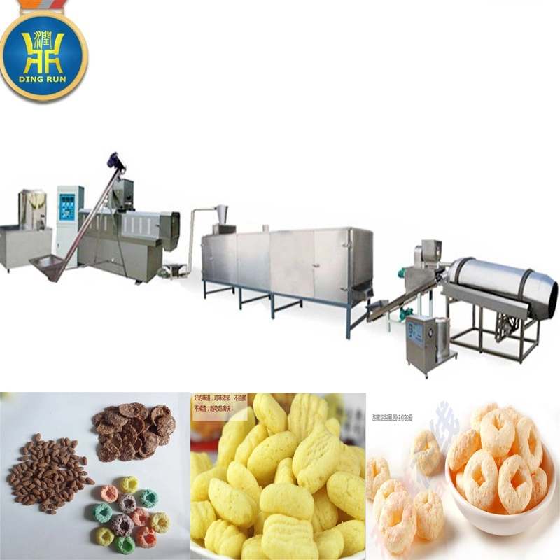 Jinan Automatic perfis extrudados de tostas milho bastões Puffing Alimentos máquinas da linha de produção Puff a máquina