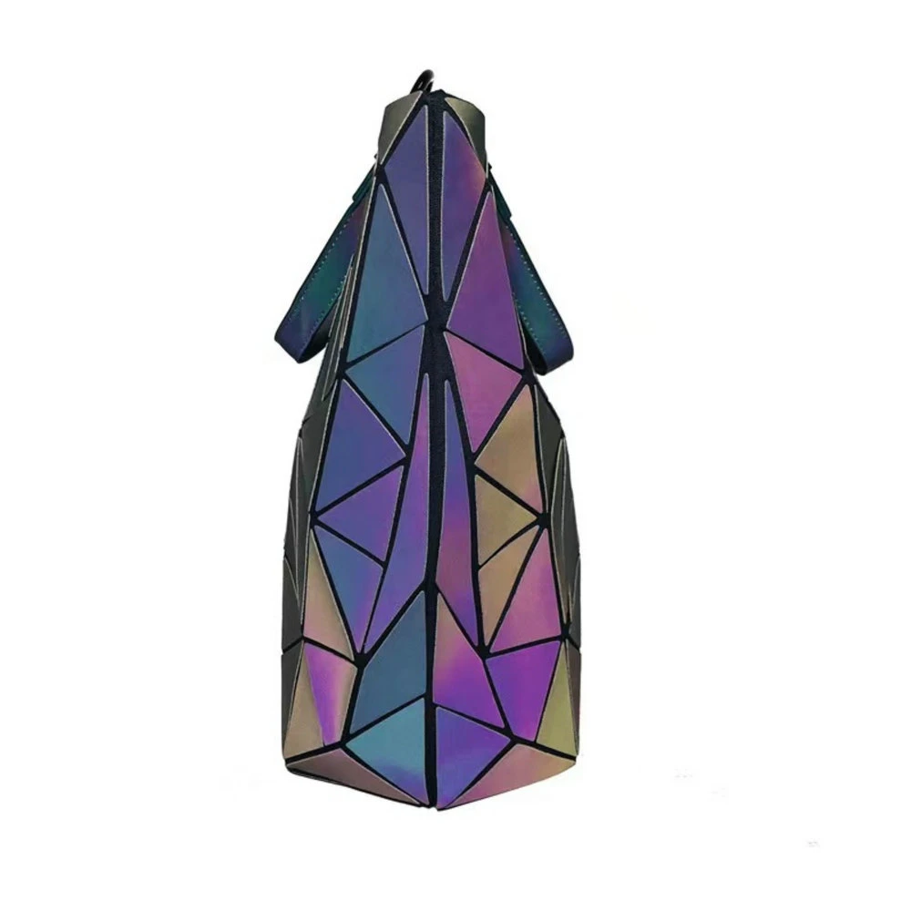 Luminous Holographic Reflective Hand Bag Geometric Hand Bag, Sling Bag and Purse Set Wyz18547