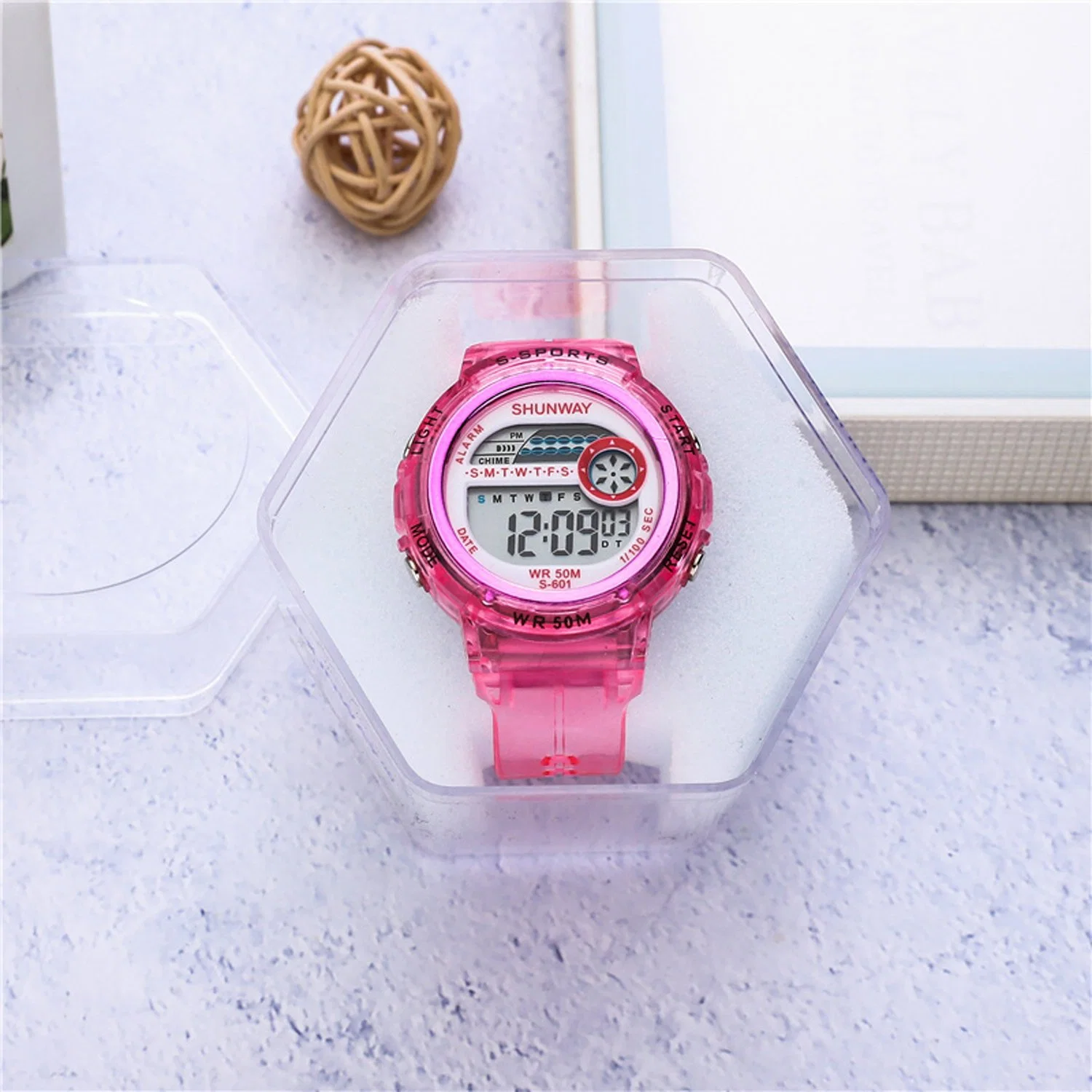 Montre numérique femme regarder Lady regarder les enfants de lumière LED Watch Watch 5 ATM Imperméables Watch montre sport montre-bracelet montre numérique analogique