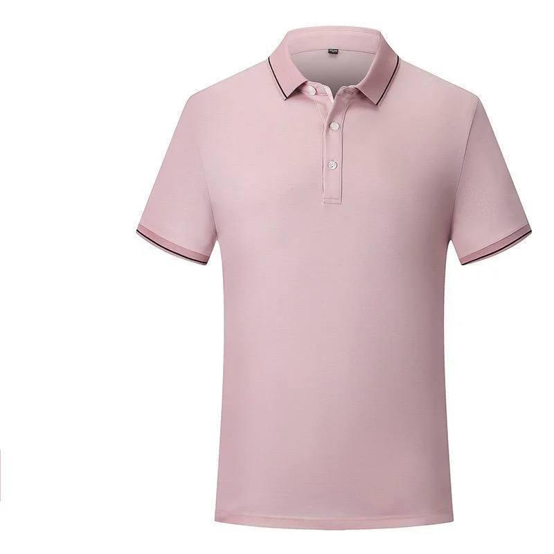 Customized Pure Cotton Bead Fabric Quick Drying Men's Recycled Solid Color Golf Short Sleeved Polo Shirt