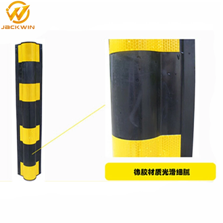 Rounded Edge Reflective Wall Protector Rubber Corner Guard Rubber Garage Wall Corner Guard for Sale