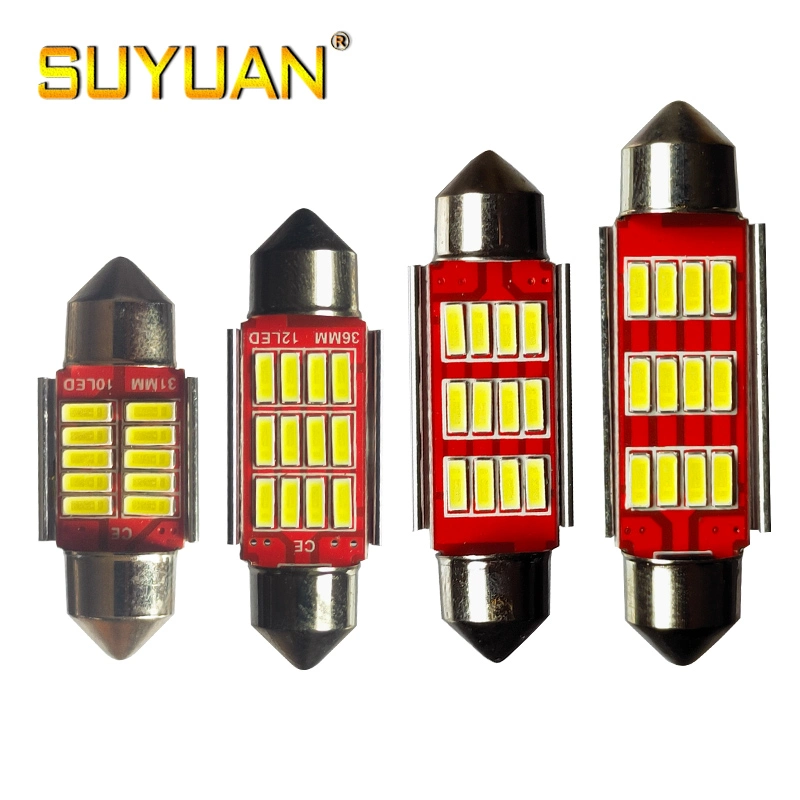 Auto Lighting System LED Bulb Festoon 4014 12SMD 31mm 36mm 39mm 41mm Car C5w Reading Light LED License Plate Lamp