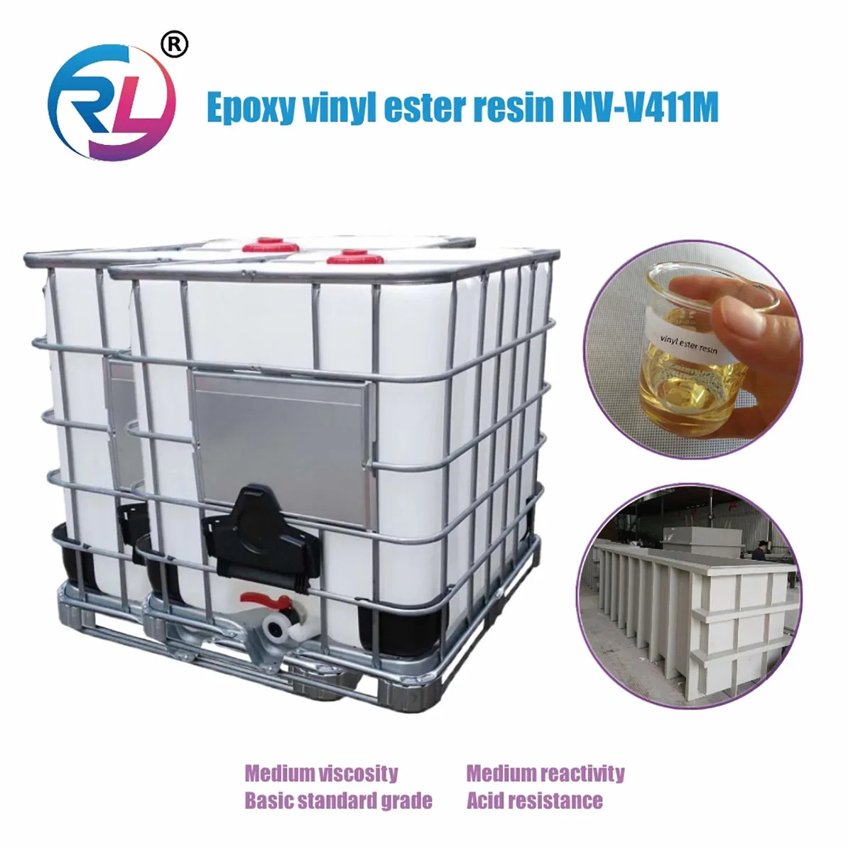 Epoxy Vinyl Ester Resin Is a Standard Bisphenol with Medium Viscosity a Type