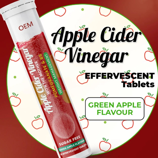 Adults Dietary Health Food Weight Management Apple Cider Vinegar Slimming Weight Loss Effervescent Tablet