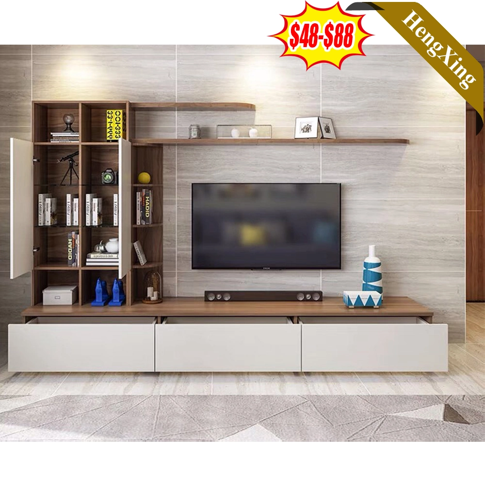 Foshan Factory Wooden Furniture Office Metal Leg Center Coffee Table TV Cabinet Set