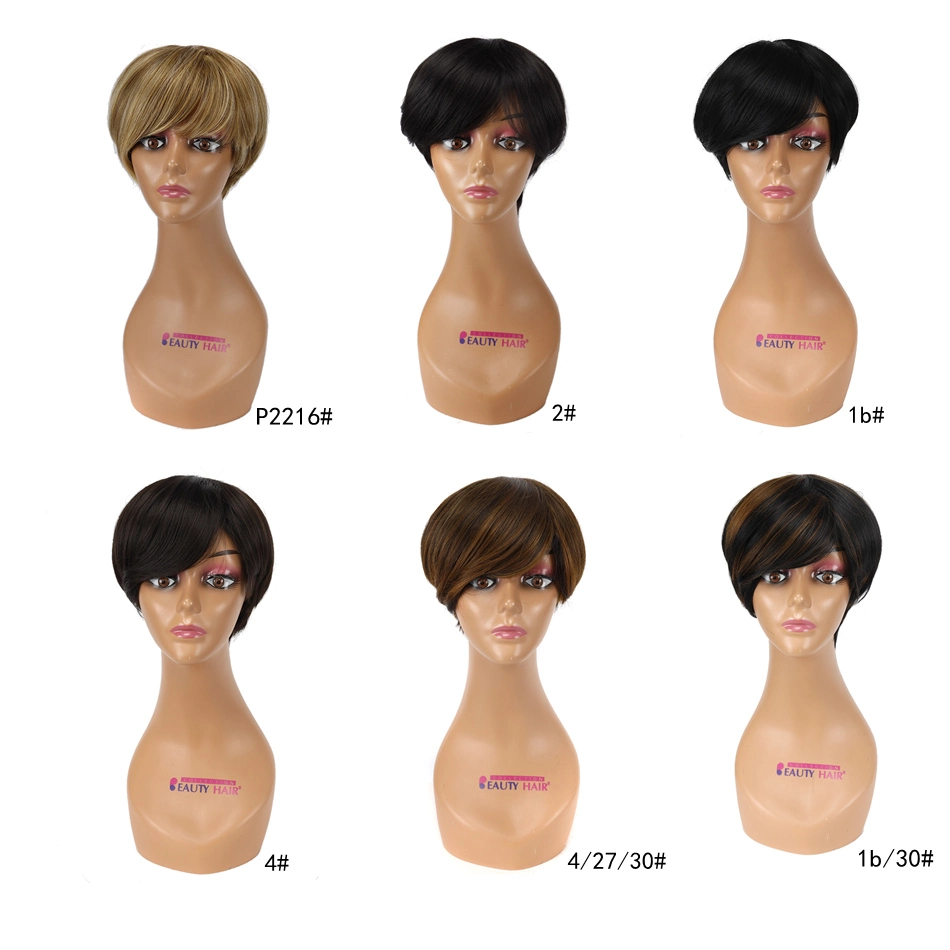 Pixie Cut Perücke Synthetisches Haar kurze Bob mit natürlichen Bang 6 Zoll 85g Glueless Maschine für Frauen Cosplay Daliy gemacht Verwenden