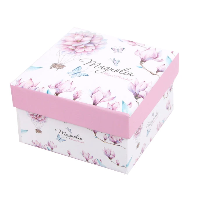 Rose Flower Cardboard Storage Boxes Christmas Birthday Large Gift Box Accept Custom Logo Printing or Hot Stamping