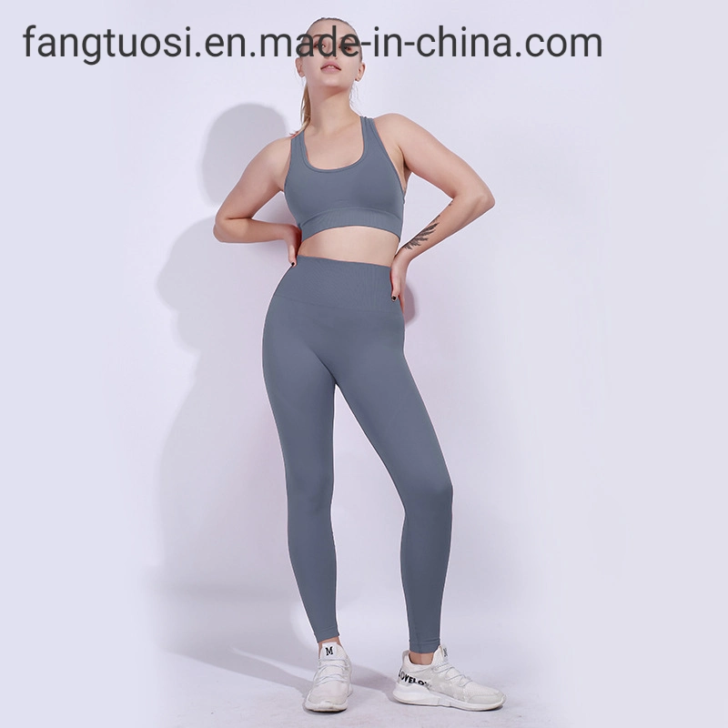 Baixa reciclado QUANTIDADE MÍNIMA DE DESGASTE ativo definido Ginásio Conjuntos de Fitness modelitos mulheres sutiã de desporto Definir Yoga Fitness Suit roupas de ginástica