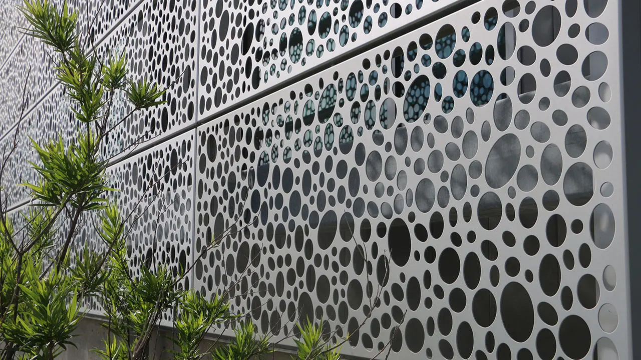 Facade Aluminum Solid Panel Veneer for Project Perforated Decorative Wall Facade