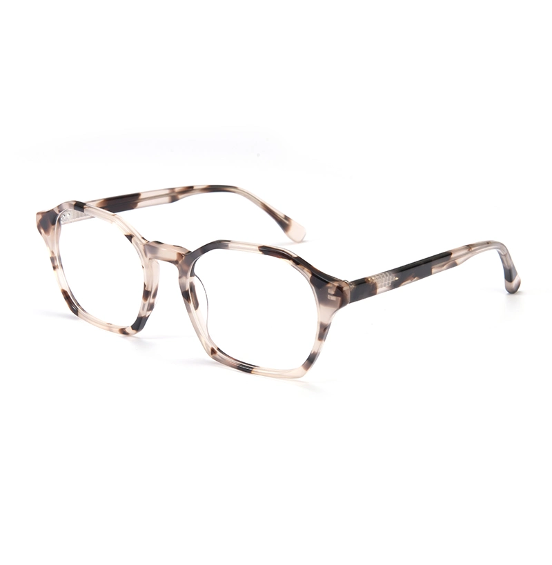 High quality/High cost performance  Fashion Unisex Colorful Ready Goods Acetate Polygon Optical Glasses