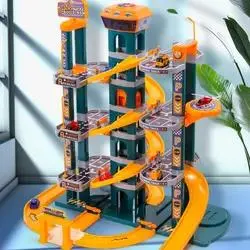 Electric Multilayer DIY Assembly Educational Play Parking Lot Garage Kids Toy Set