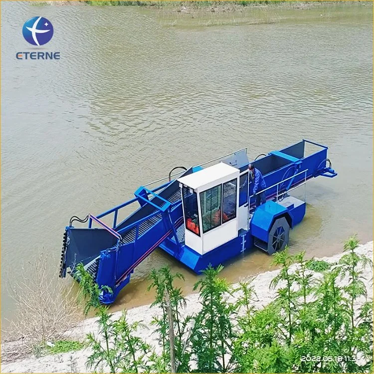 Water Weed Harvester River Trash Cleaning Machine Clean Floating Garbage Boat River Clean Machine