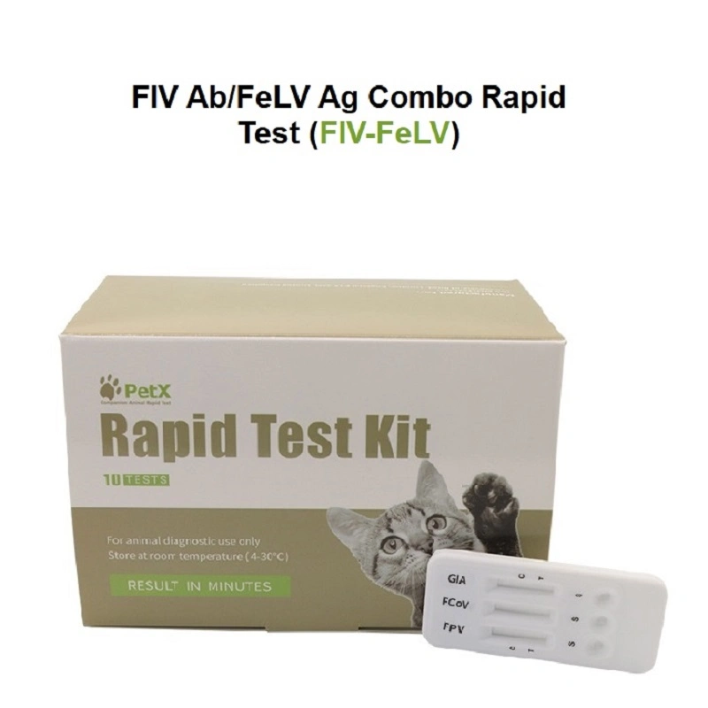 Test rapide combiné FIV AB/Felv AG (FIV-FeLV)/Test de diagnostic médical Kit