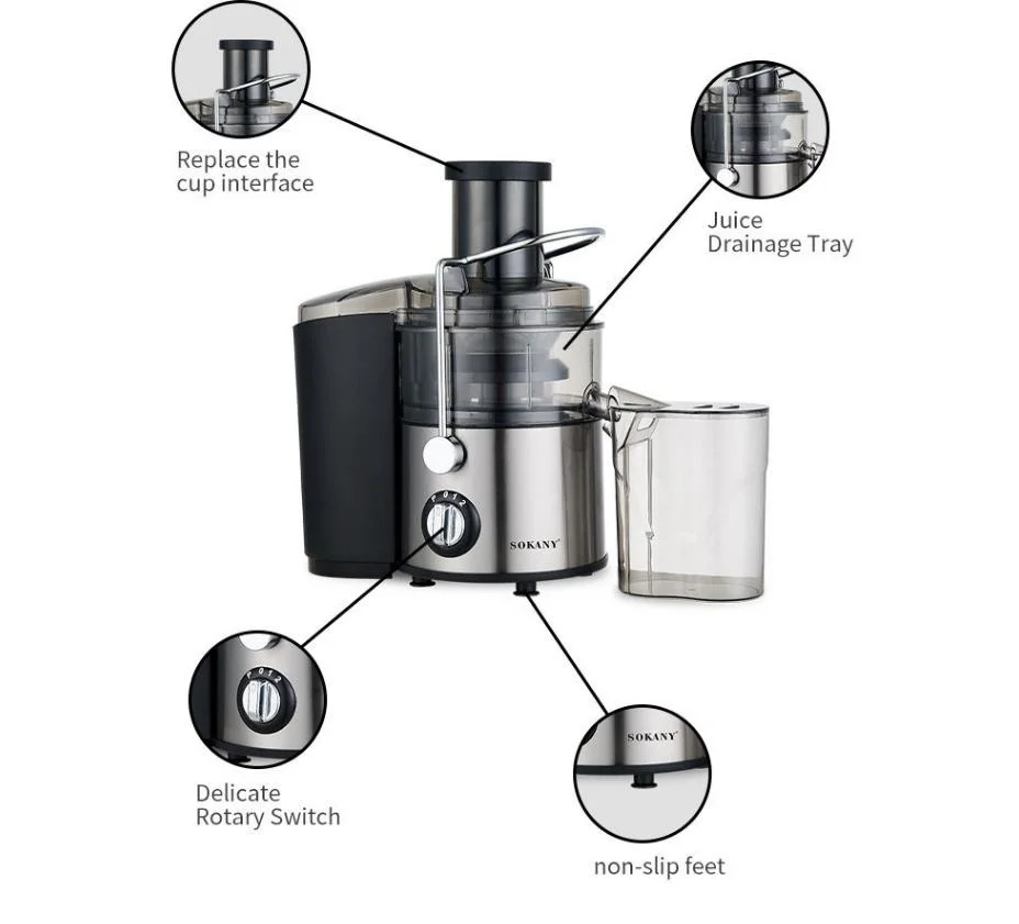 Commercial Original Juice Juicer Slag Juice Separation Home Multi-Functional Fruit Store Large Diameter Ginger Grinding Machine Cooking Machine