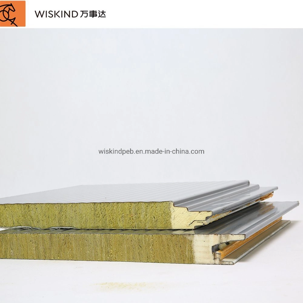 50mm/75mm/100mm/150mm Fireproof Insulated Soudproof EPS/PU/PIR/PUR/Polyurethane/Rock Wool Sandwich Panels for Roof and Wall Panel with ISO/CE/FM Approved