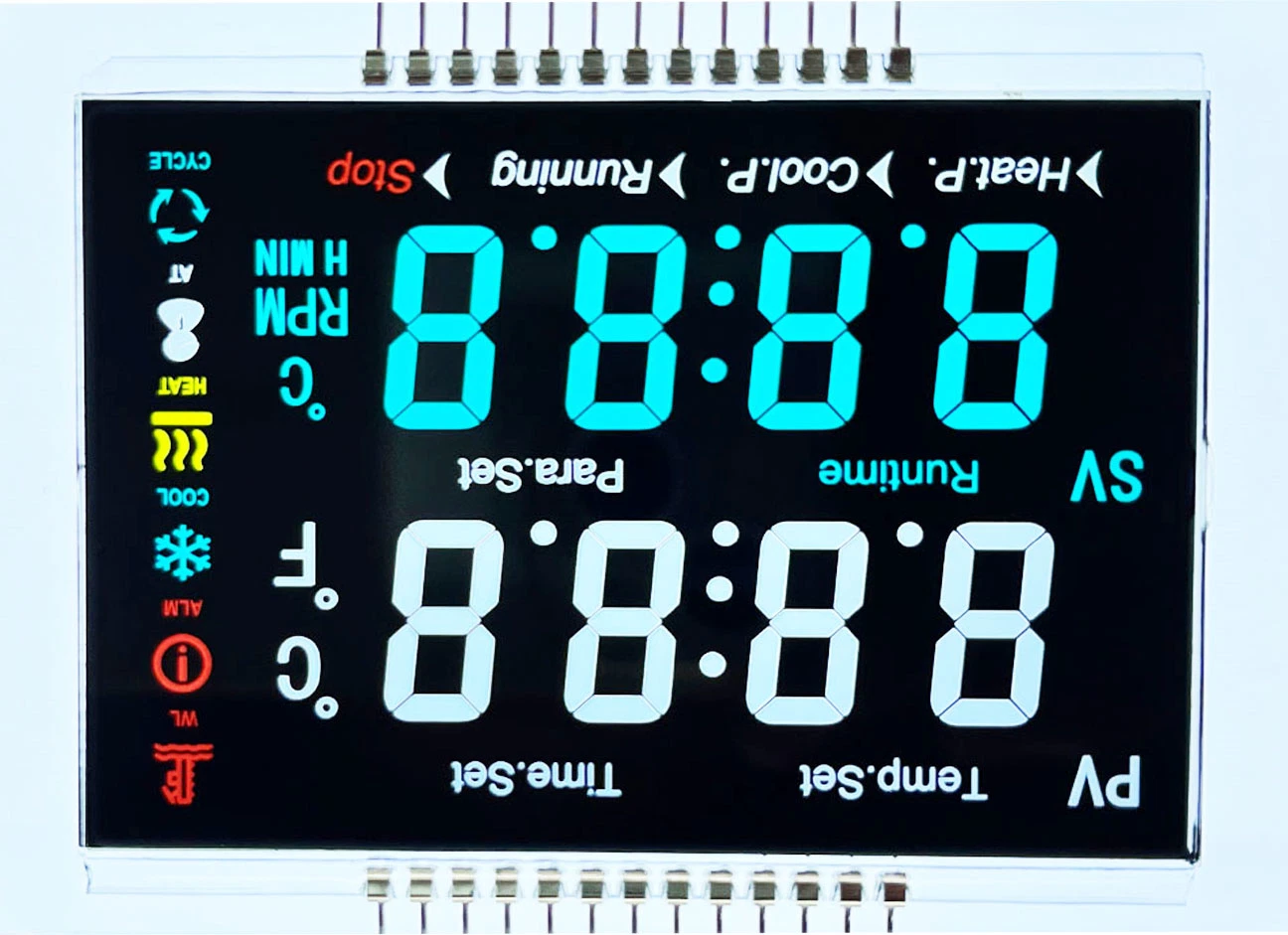 Benutzerdefinierte Temperaturregelung Instrument Display VA negative Transmisive LCD-Panel