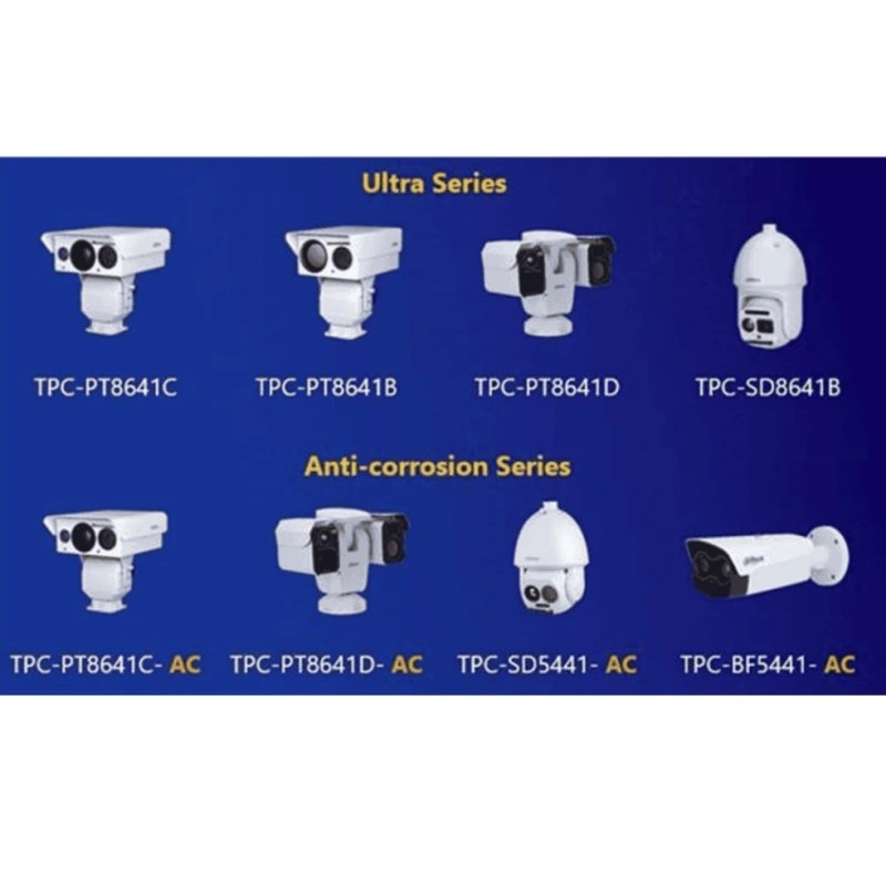 Thermal Infrared Network Anti-Corrosion Hybrid Bullet Camera with Heat Detection, Tripwire, Intrusion, and Human/Vehicle Classification{Tpc-PT8641c-AC}