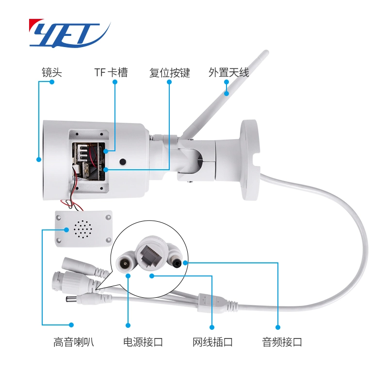 كاميرا أمان Wi-Fi® لاسلكية خارجية بدقة 1080p وتقنية Wi-Fi® مع ذلك-Wy04