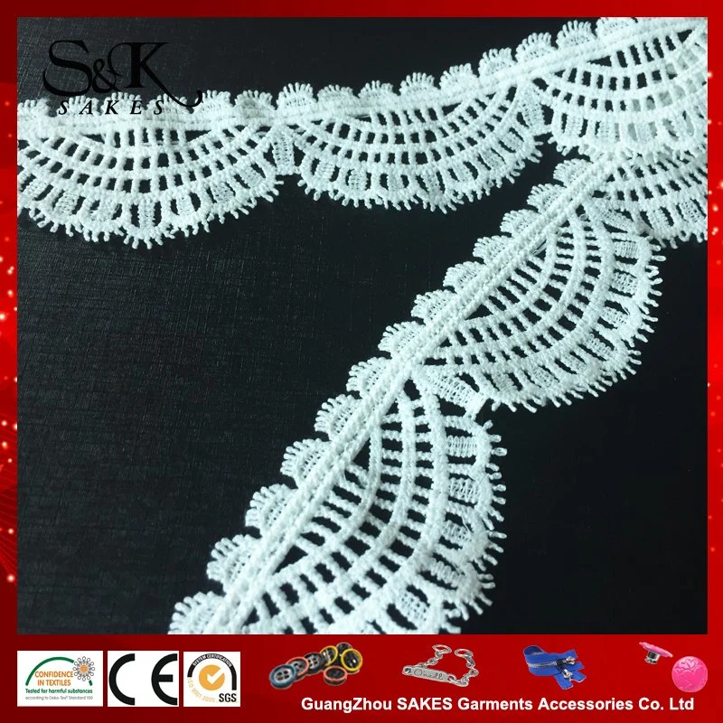 Fashion Wholesale Ivory Water Soluble Milk Silk Embroidery Lace