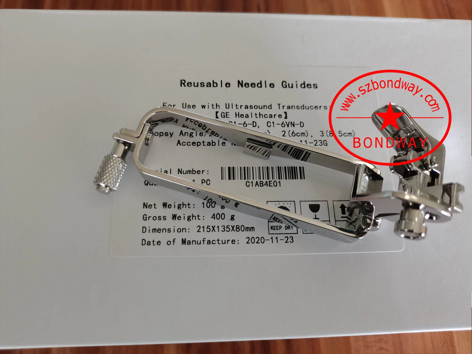 Biopsy Needle Bracket for Siemens 4V1, pH4-1 Phased Ultrasonic Transducer, Probe, Color Doppler Ultrasound System Interventional Ultrasound