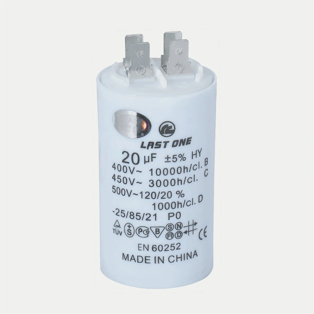 Cbb60 450V Motor Running Capacitor Film Capacitor AC Termial Type Flat Bottom