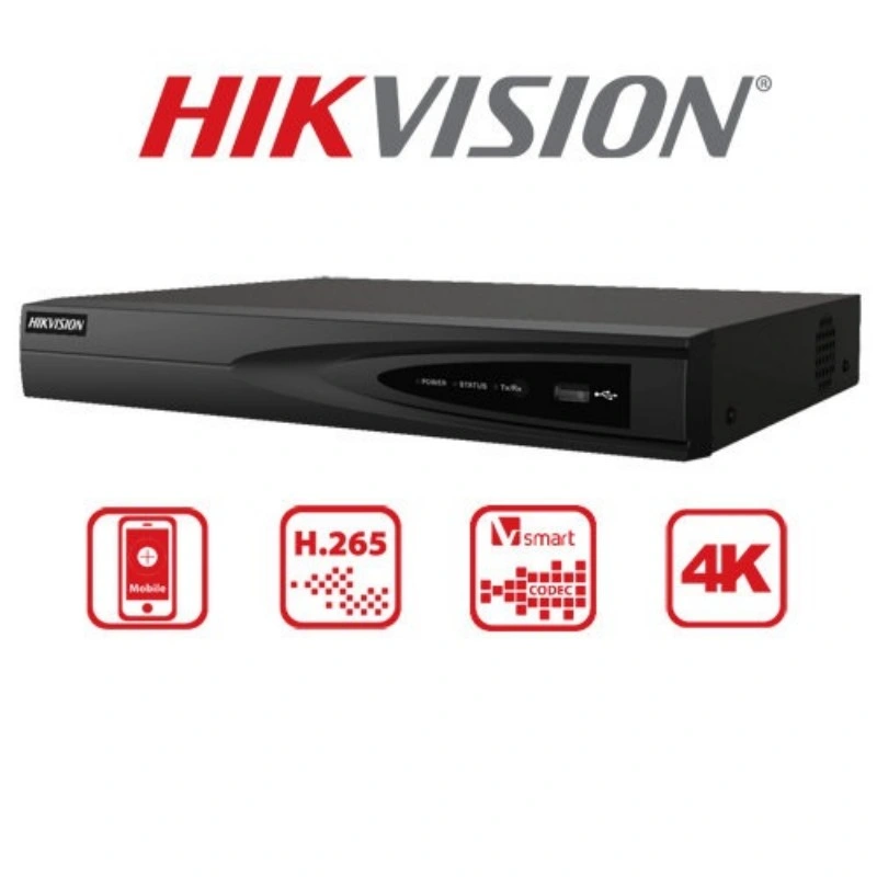 Hikvision 8ch 4K Security Network Poe DVR CCTV 8 Kanal Videorekorder NVR