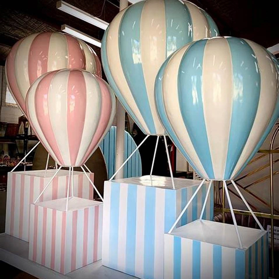 Made in China Resin Crafts Large Resin Fiberglass Hot Air Balloon Display for Sale