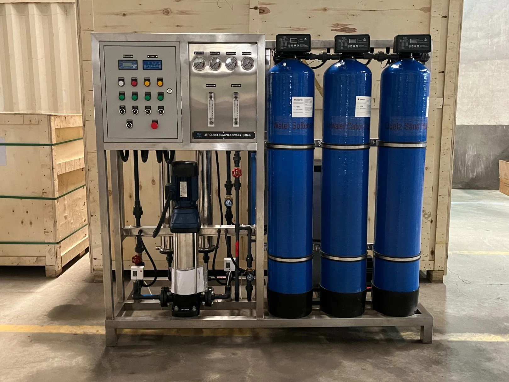 500L/Stunde industrielle Umkehrosmose 500lph gewerbliche Wasserfilterreinigung RO Wassersystem