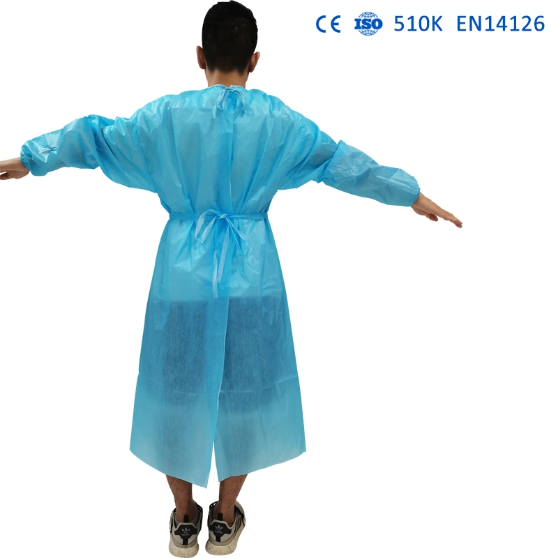 Customize Disposable Nonwoven Waterproof solation Xxxl Size Gown SMS/PP/PE 45GSM AAMI: Pb70 Level 3 Cass2 Cass 3 Suits with Ce, ISO, FDA Approved