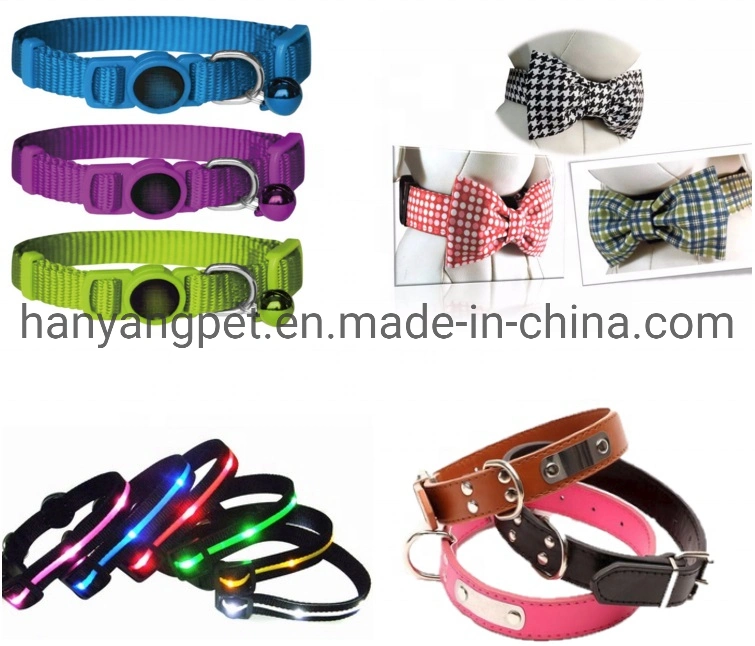 Hanyang OEM Pet Accessories Pet Product Custom Wholesale/Supplier Nylon Martingale Dog Chain Collar with Metal Chain