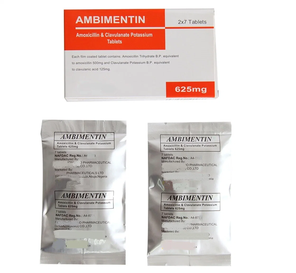 Amoxicillin und Clavulanat Kaliumtablette 375mg, 625mg, 1g 2X7 Arzneimittel Pharmazeutische Arzneimittel