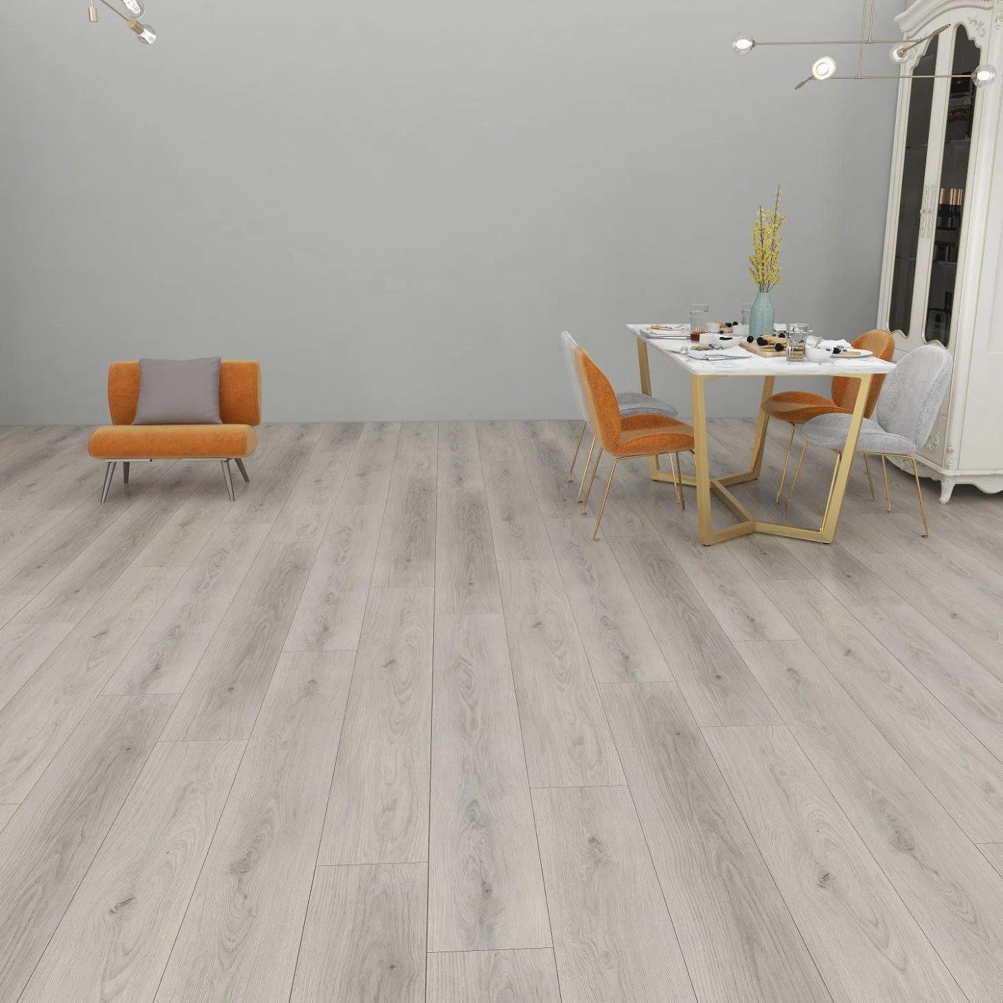 Micro Bevel Edge Prägung Starrer Kern Spc Lvt Vinyl Boden Fliesen für Heimtextilien