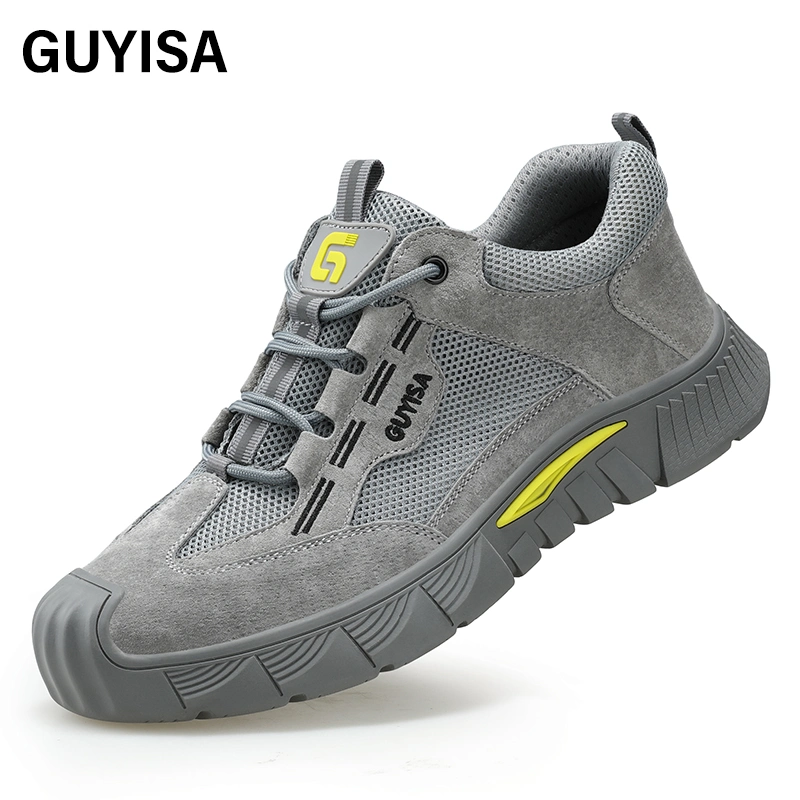 Guyisa Men's Safety Shoes Waterproof Breathable Steel Toe Safety Shoes for Work