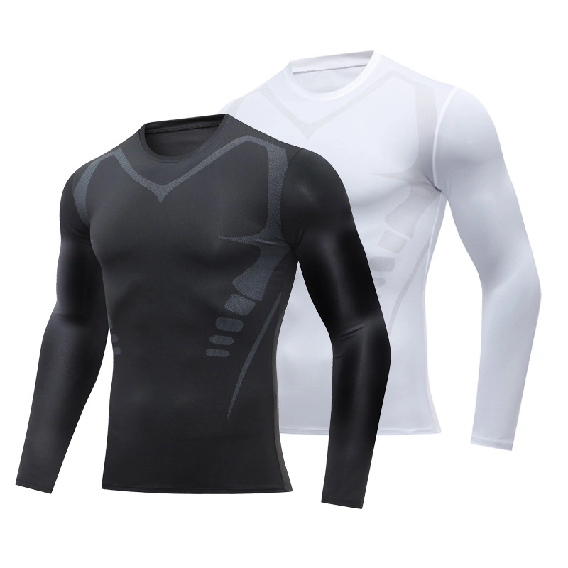 European and American High-Elastic Fitness Suit Men's Tight-Fitting and Quick-Drying Clothes