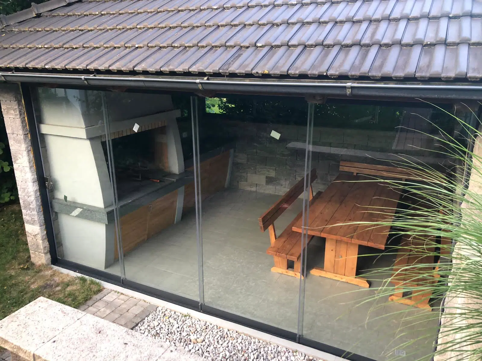 Ventana deslizante de aleación de aluminio de vidrio templado doble para casa|Villa|Hotel usado Ventana