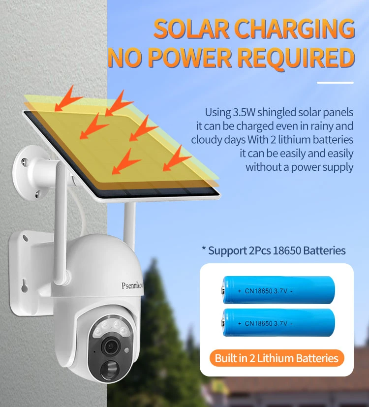 Solar Panel 4G 3MP Outdoor Camera with Two-Way Voice Intercom