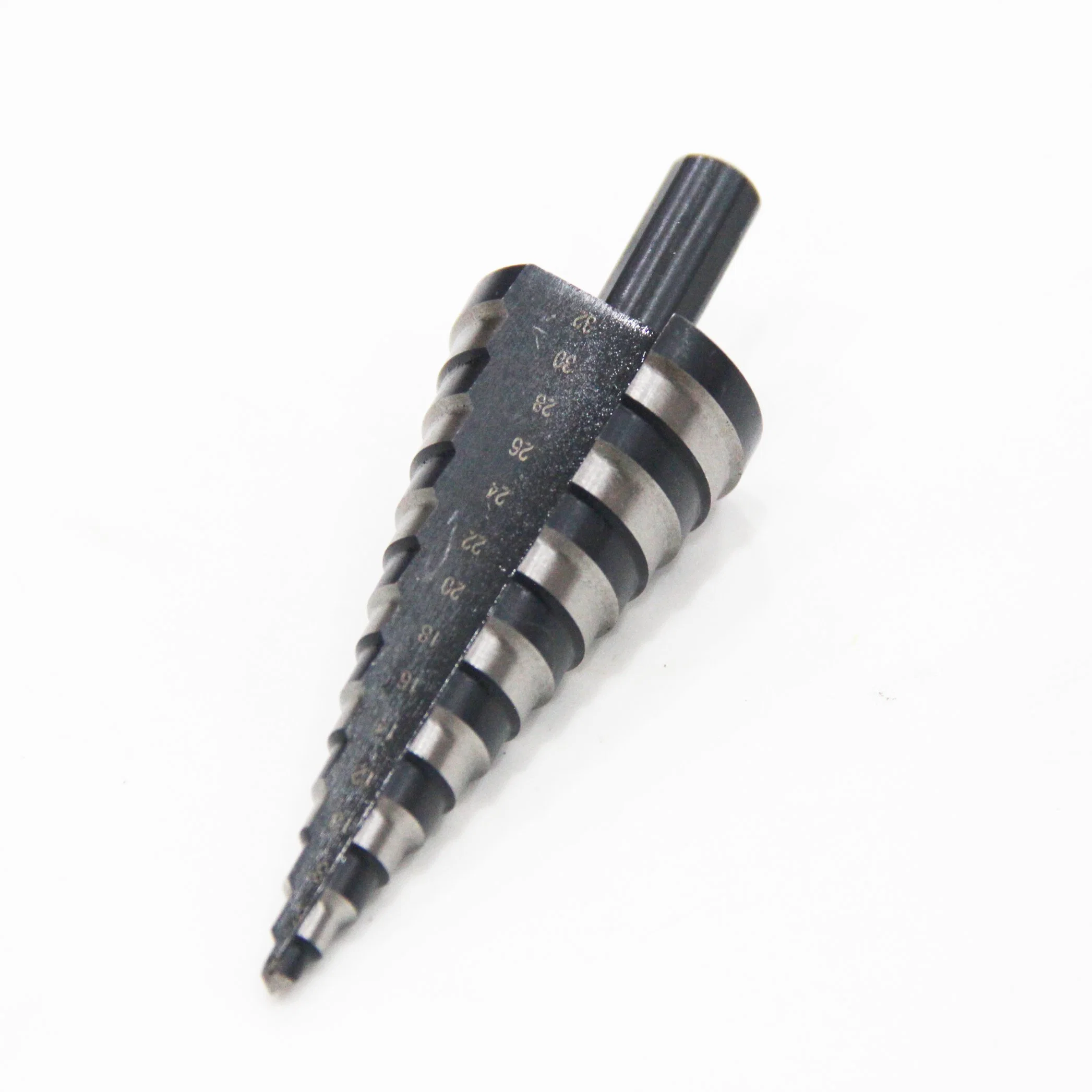 3PCS HSS Straight Flute Round Shank Black Finished Step Drill Bits Set