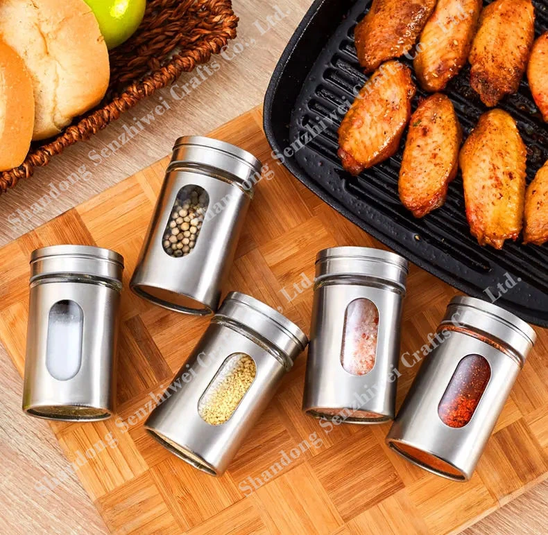 Pantry Organized Stainless Steel Food Containers Coffee Tea Sugar Toys Box Container Storage Food Tank Glass Bottle