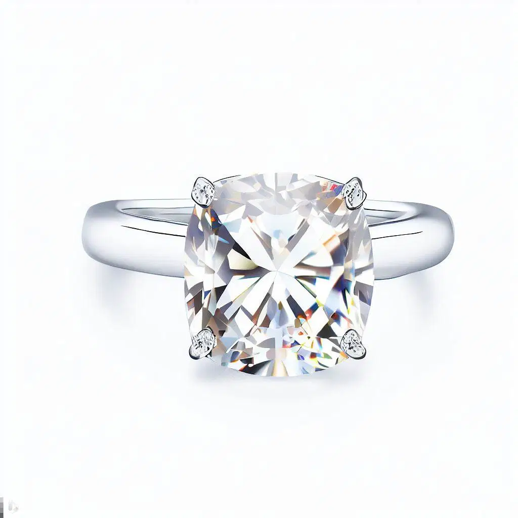 Fashion Jewelry 14K White Gold 3 Carat Lab Grown Diamond Ring