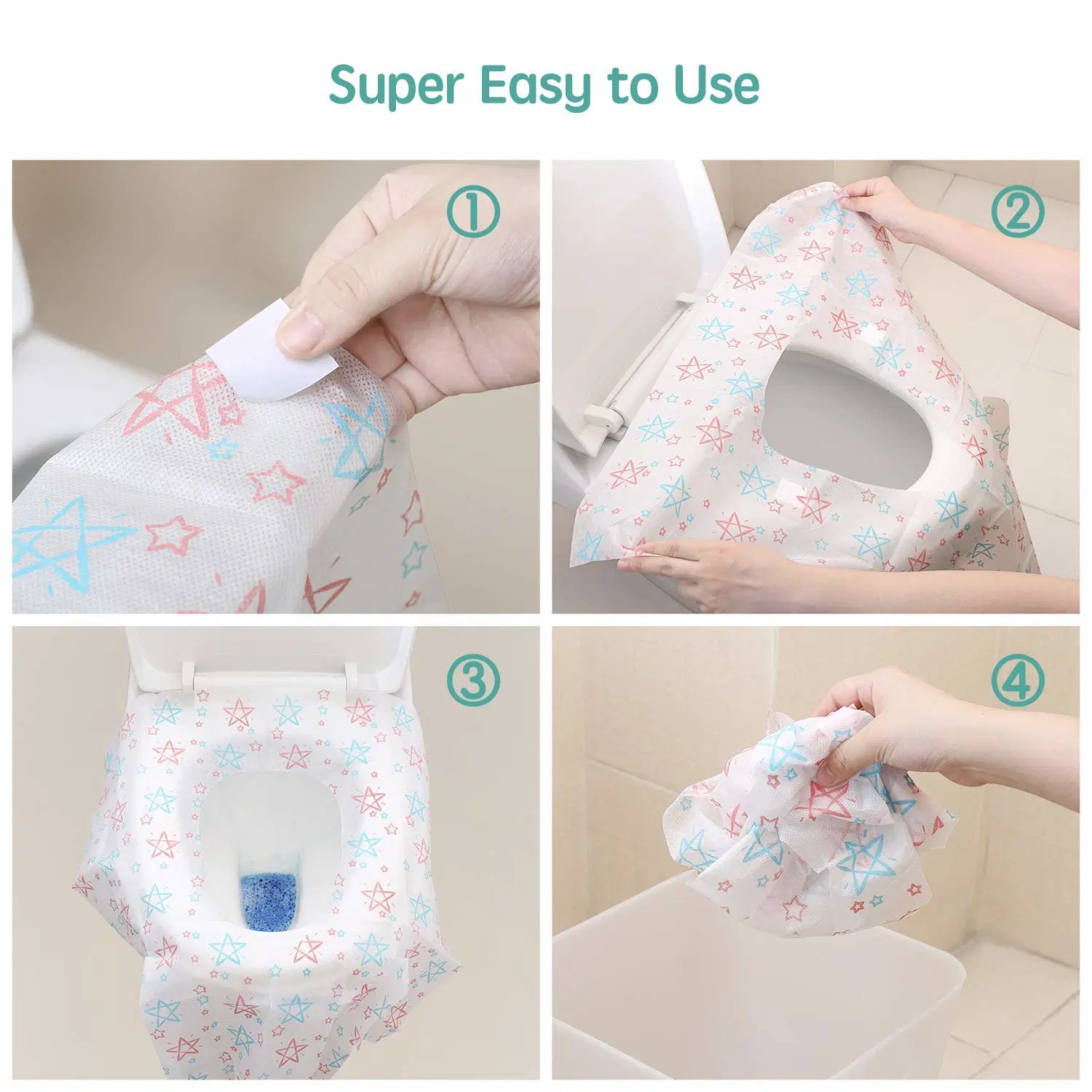 Toilet Seat Covers Disposable Famard Extra Large Portable Potty Seat Covers