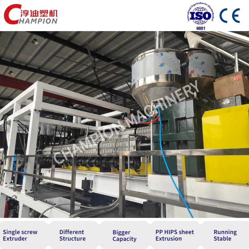 Single Screw Extruder For Mono Layer Plastic Sheet Making Extrusion Line