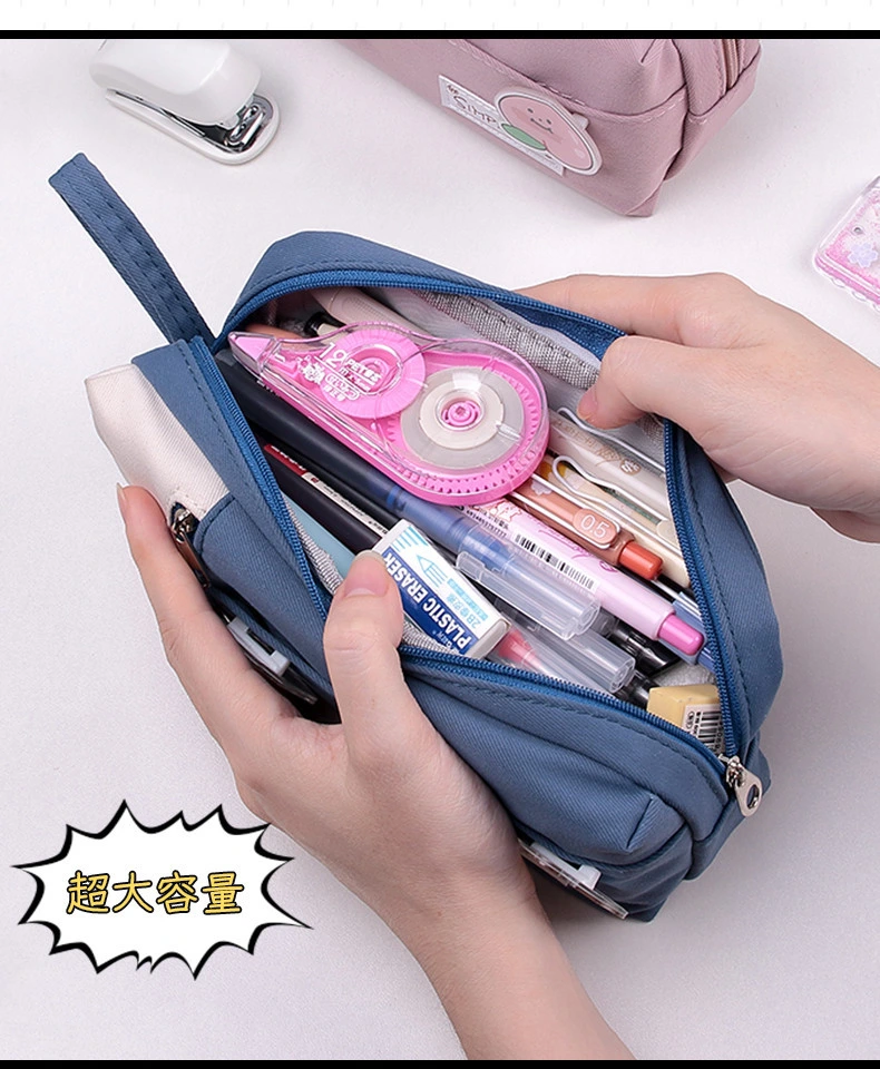 Primary Junior High School Boys Girls Students Kids Children Office Stationery Promotion Gift Cartoon Pencil Pen Box Bag Pouch Cases (CY0057)