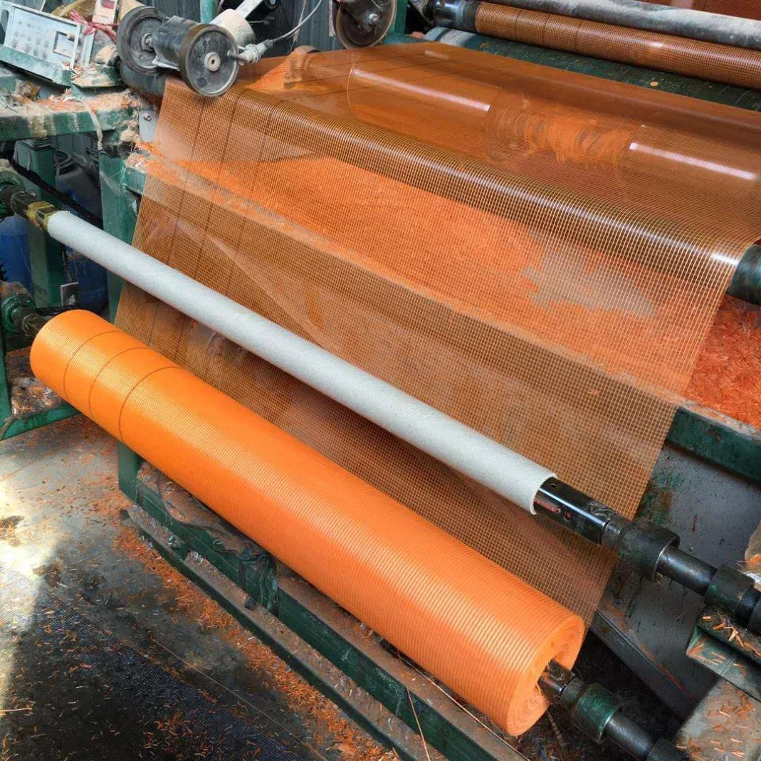 165 G White-Orange Coated Glass Fiber Mesh Cloth