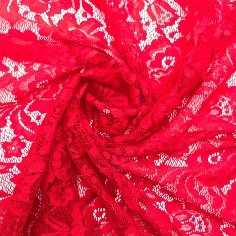 Yigao Textile High quality/High cost performance  Stretch Lace Fabric 92% Nylon 8% Spandex Lace Knitted Fabric