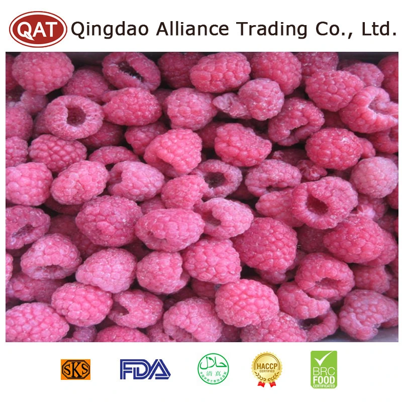 Los frutos de gran valor natural congelado IQF China todo para la exportación de frambuesa.