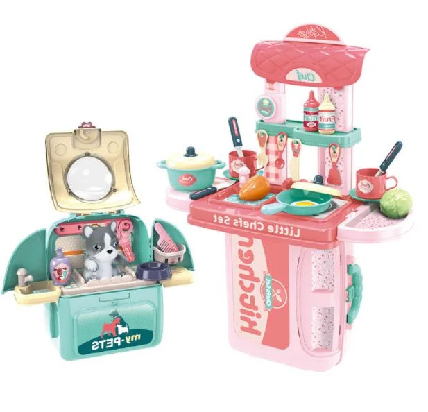 Children Pretend Play House Toy Dressing Table Makeup Table Toy for Girl