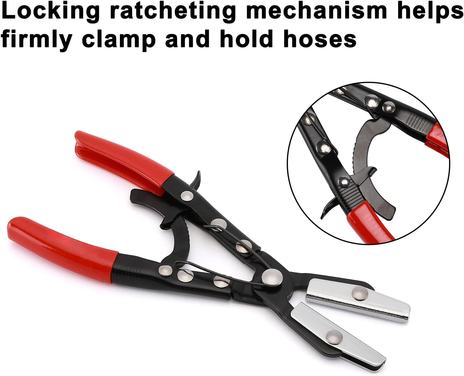 Locking Ratcheting Hose Pinch off Pliers for Automotive Hose Lines